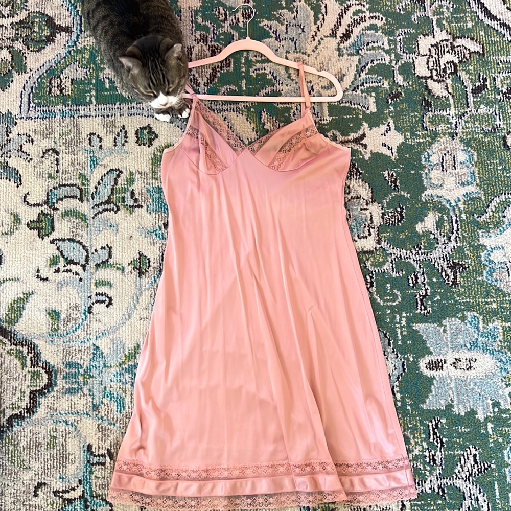 VINTAGE PINK SLIP DRESS